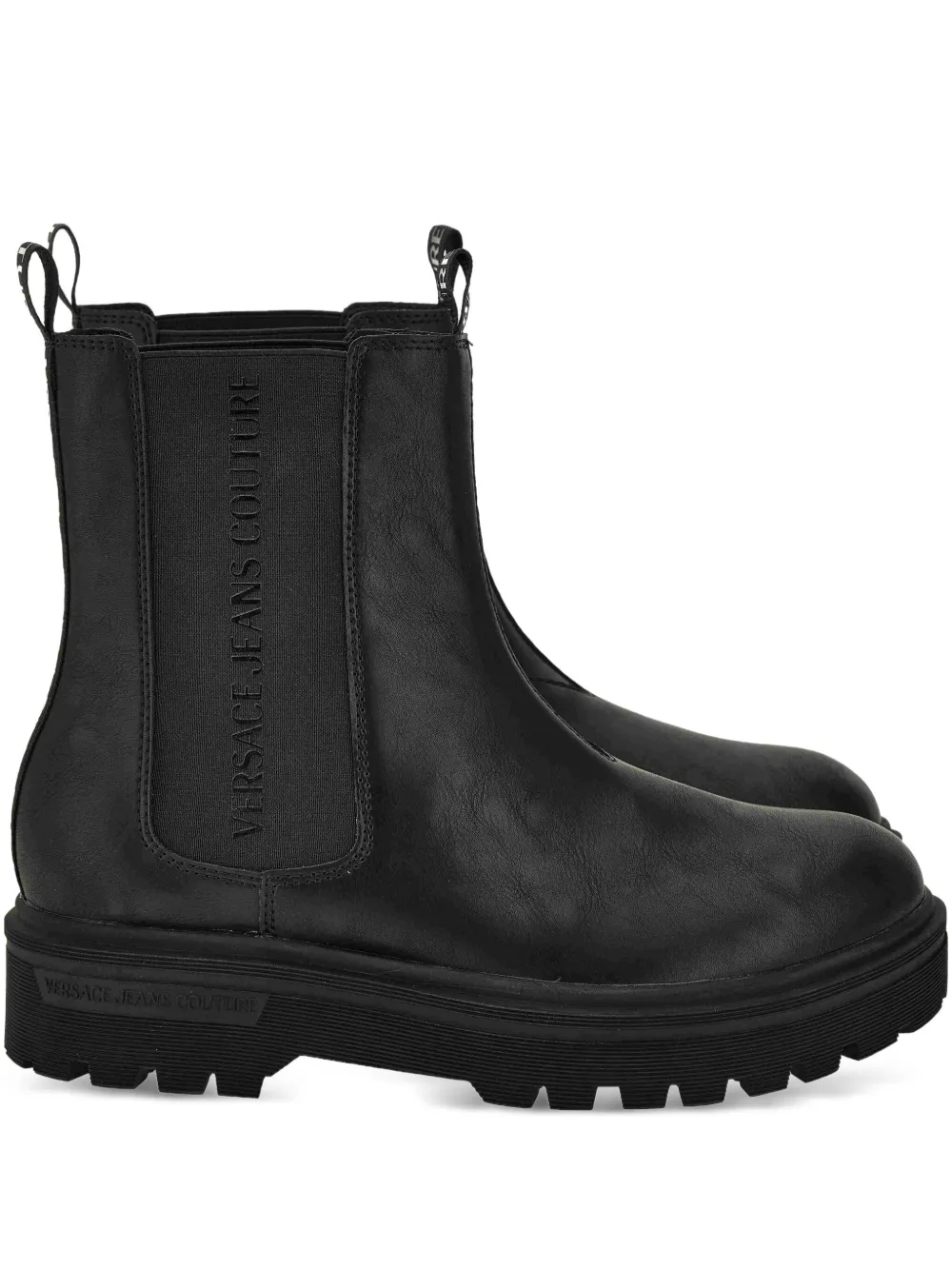 

Ботинки с эластичными вставками и логотипом Versace Jeans Couture, черный
