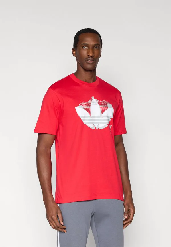 Футболка с графическим принтом "ливерпуль" - клубная одежда Adidas Performance, Pure Ruby