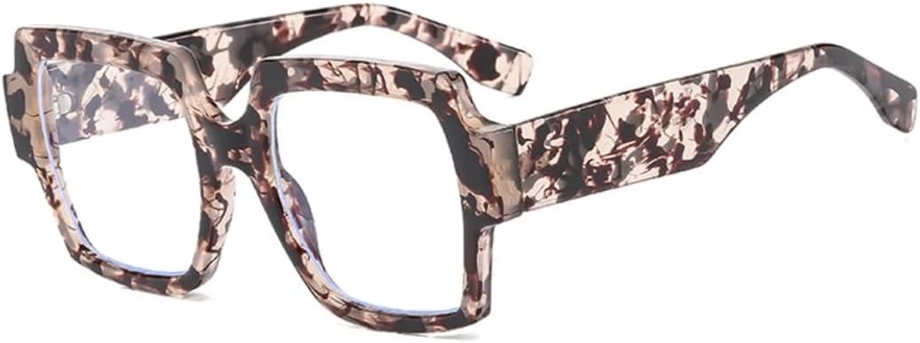 

Женские и мужские солнцезащитные очки в винтажной квадратной оправе большого размера с защитой от УФ-излучения (UV400) для активного отдыха и вождения на открытом воздухе TVTBBVV, Flower Clear