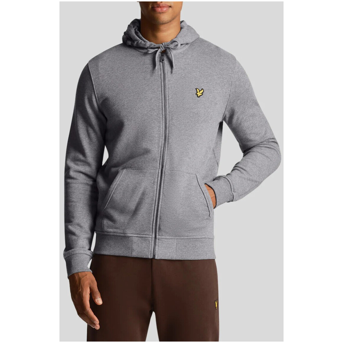 

Толстовка мужская Lyle & Scott на молнии, светло-серый