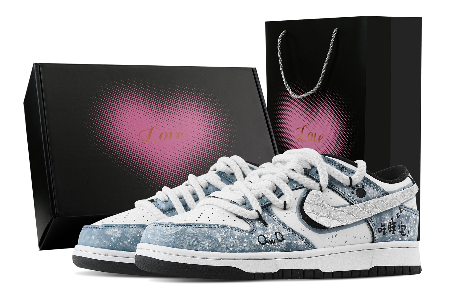 

Nike Данк Хоум Кэт Джорнал, Харт Бокс нескользящие устойчивые к истиранию лоу-топ скейтборд обувь унисекс синий белый - синий белый, цвет Blue White