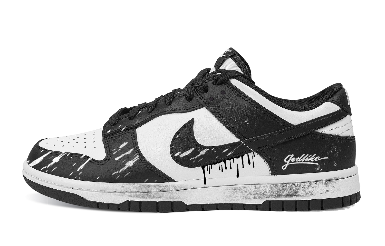 

Кроссовки для скейтбординга Dunk Unrestrained Graffiti устойчивые к истиранию низкие unisex Nike, черный/белый