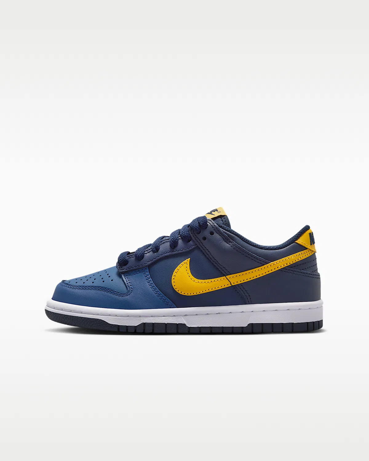 Кроссовки Nike Dunk Low для детей, Midnight Navy/Obsidian/Mystic Navy/Varsity Maize