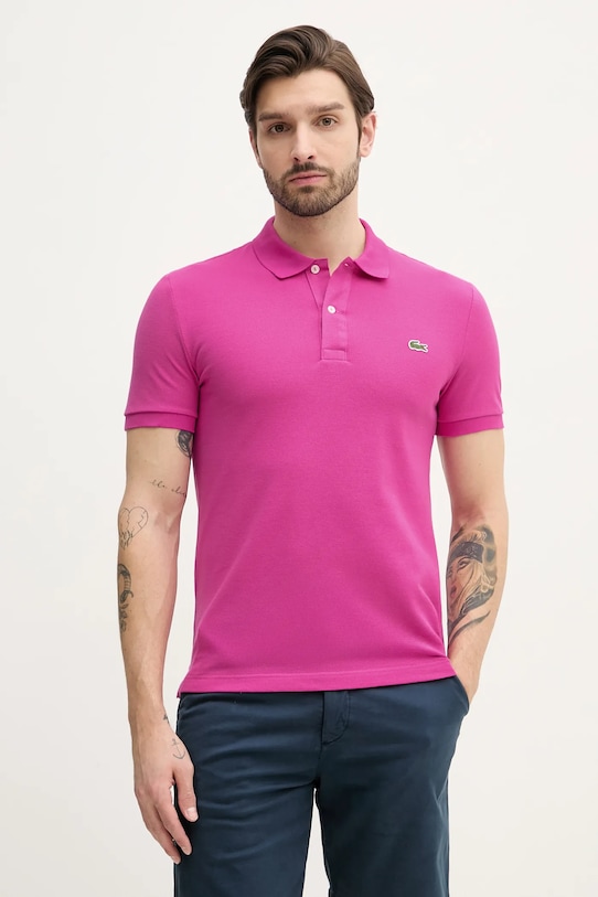 

Хлопковая поло Lacoste, розовый