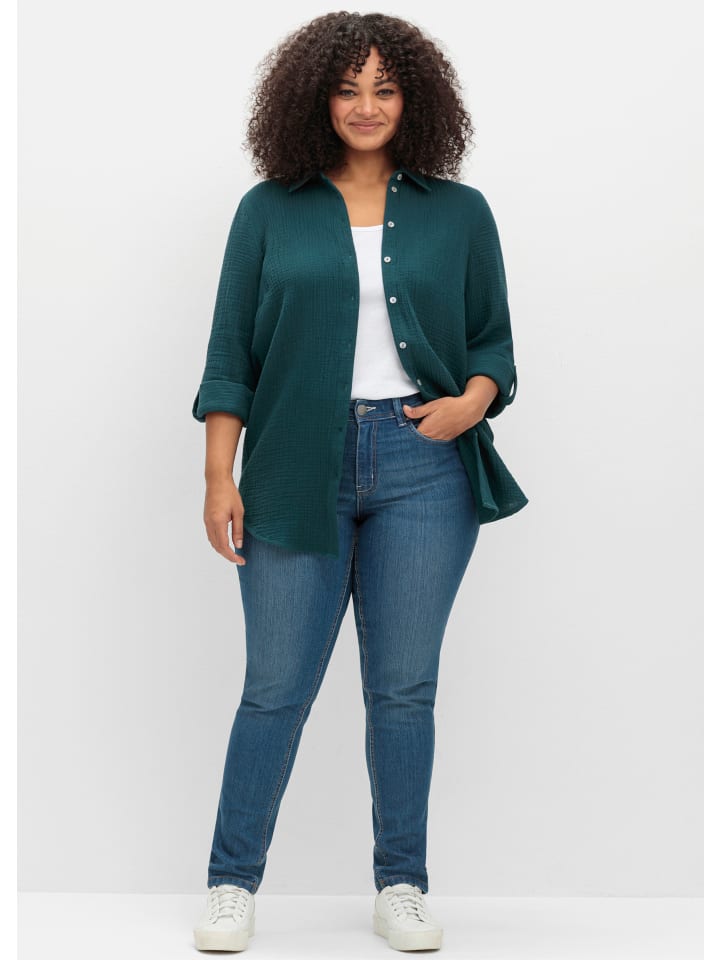 

Хлопковая блузка цвета петролеум sheego