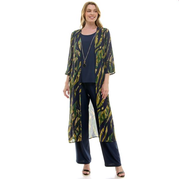 

Женский комплект из 2 предметов: плащ и брюки Luxology, цвет navy green citron