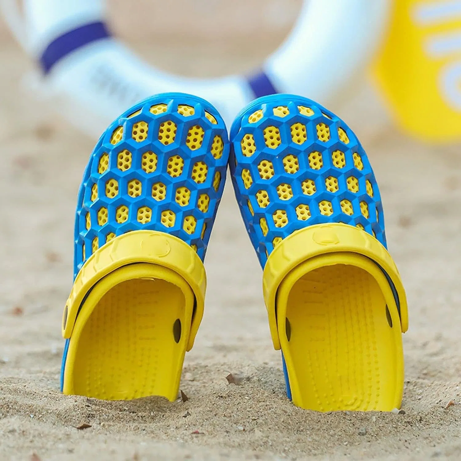 Sandalen Herren Männer Hausschuhe Sommer lässige Hausschuhe Schnelle Trocknen Clogs Strand Sandalen Gartenschuhe Müller Schuhe Nicht-Schlupf-Badezimmer Шлепанцы Blau, 11,5 Великобритания Generic, Blue — фото 4
