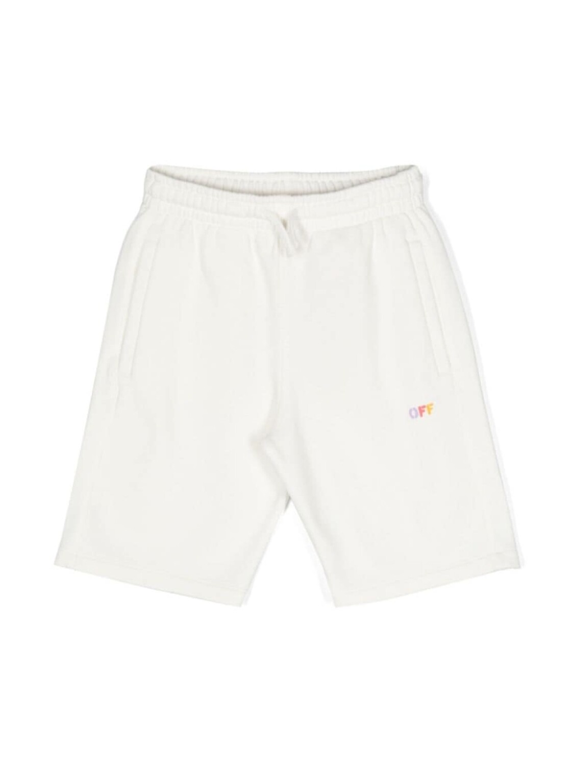 

Off-White Kids шорты с полосками Diag, белый