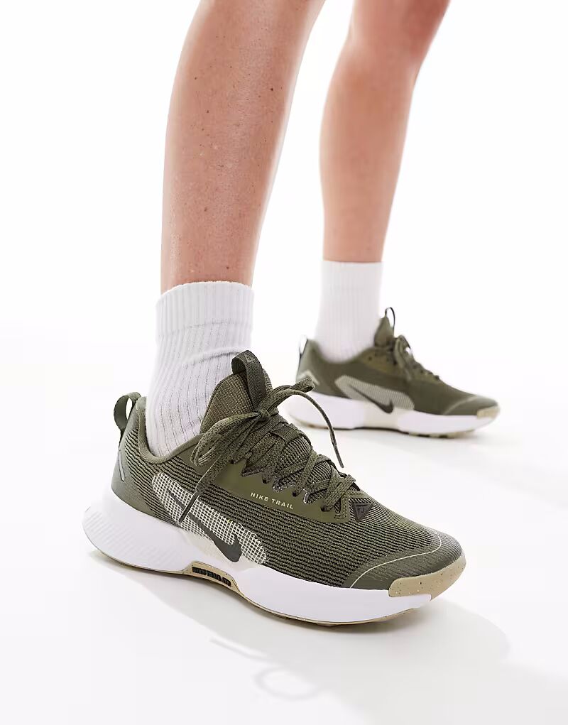 Кроссовки Nike Running Juniper Trail 3 цвета хаки и белого цвета — фото 4