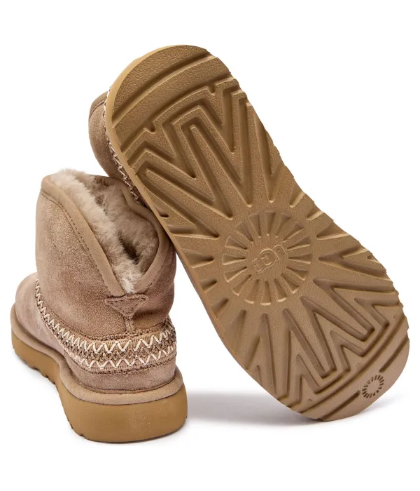 Классические мини-сапоги Crescent из кожи для снегоступов Ugg, бежевый — фото 4