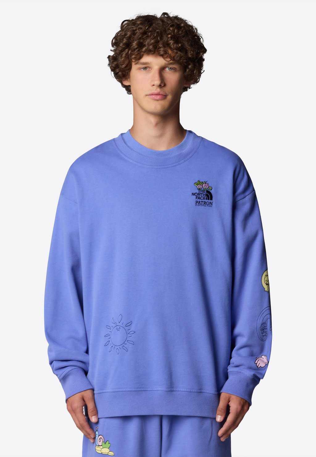 

Толстовка MOUNTAIN CLEANUP OVERSIZED CREW The North Face, сине-серый