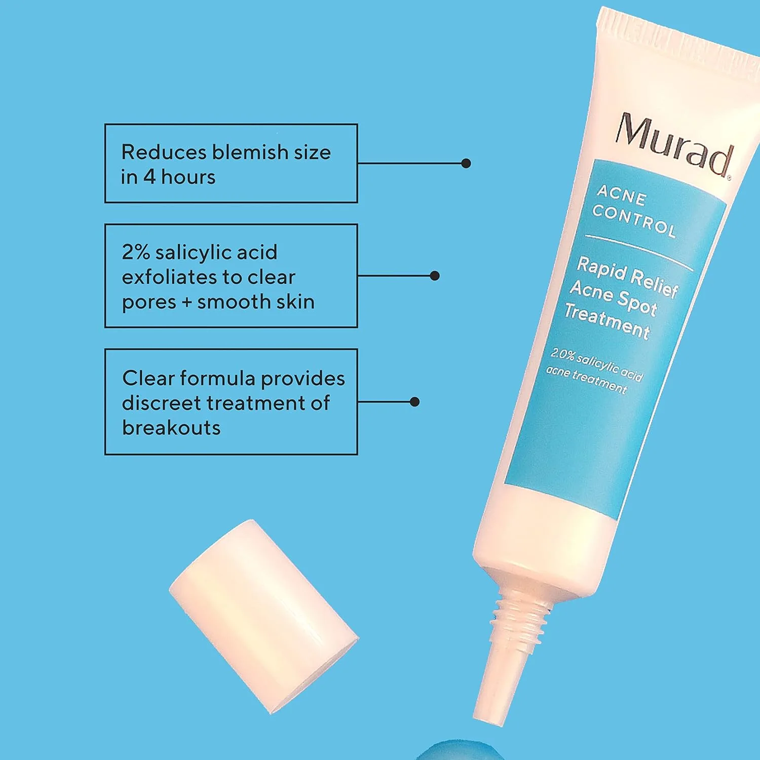 Murad Target Breakouts + Scars (набор из 3 предметов) - маска для лица с серой от акне, средство для точечного лечения акне, Invisiscar Resurfacing Treatment — фото 3