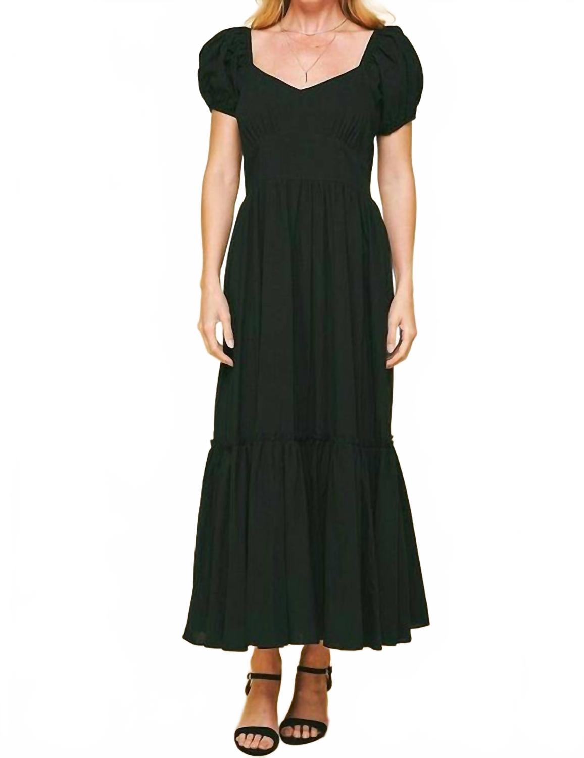 

PINCH Длинное платье с пышными рукавами, черное