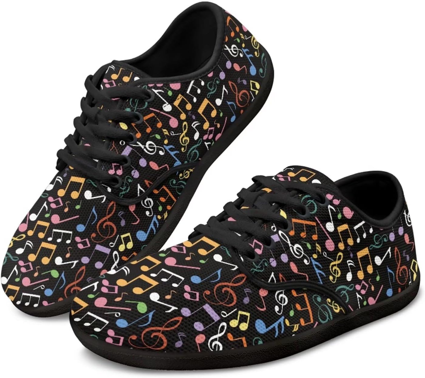 

Мужские кроссовки для ходьбы Jeiento Music Theme Hike Barefoot Shoes, женские и мужские кроссовки Grounded Footwear Barefoot, Color Music Notes