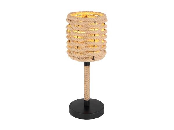 

Настольная лампа MeineWunschleuchte dimmbar Korb Boho Seillampe цвет schwarz/braun