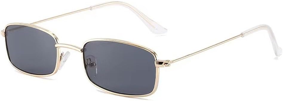 

Женские солнцезащитные очки в тонкой прямоугольной оправе, модные металлические солнцезащитные очки для мужчин, классические винтажные очки с защитой от УФ-излучения UV400 LOVQZAOF, A3