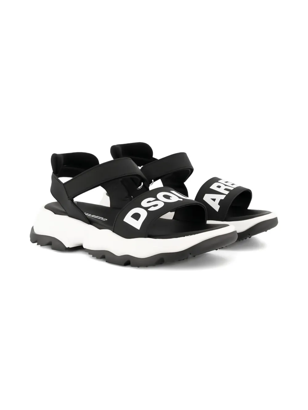 

Босоножки на платформе с логотипом DSQUARED2 KIDS, черный