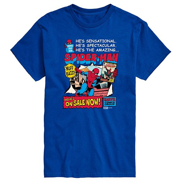 

Мужская футболка с принтом комикса Человека-паука Marvel, Royal Blue