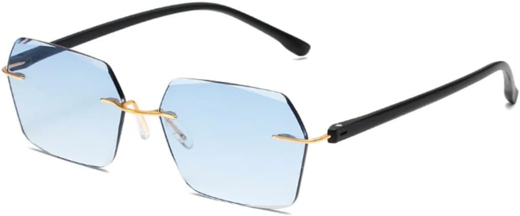 

Солнцезащитные очки с защитой от УФ-излучения UV400 | Цветные линзы, без оправы, в стиле панк | Для женщин и мужчин, для занятий спортом на открытом воздухе и вождения QWBSER, 6