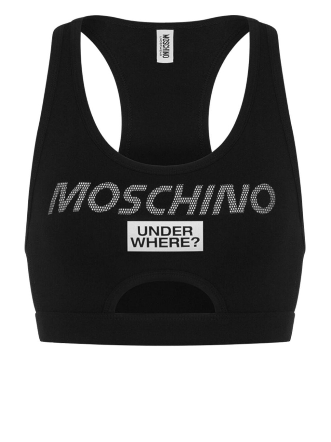

Moschino спортивный бюстгальтер с логотипом, черный