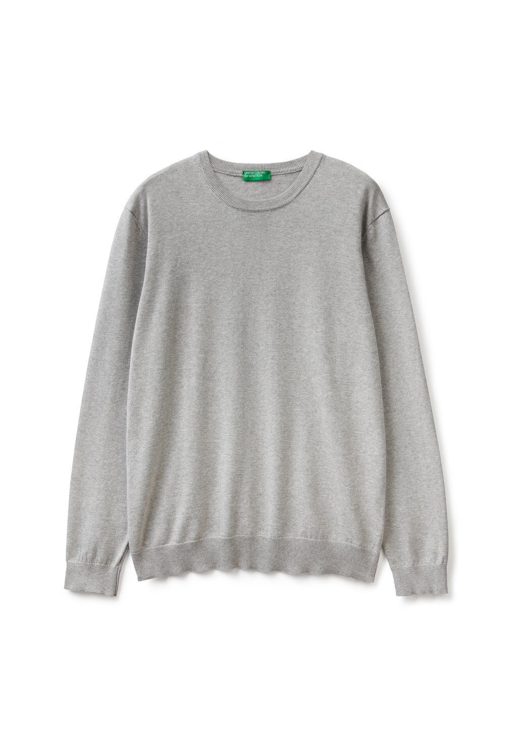 

Свитер Crew Neck United Colors of Benetton, светлый меланжевый/серый