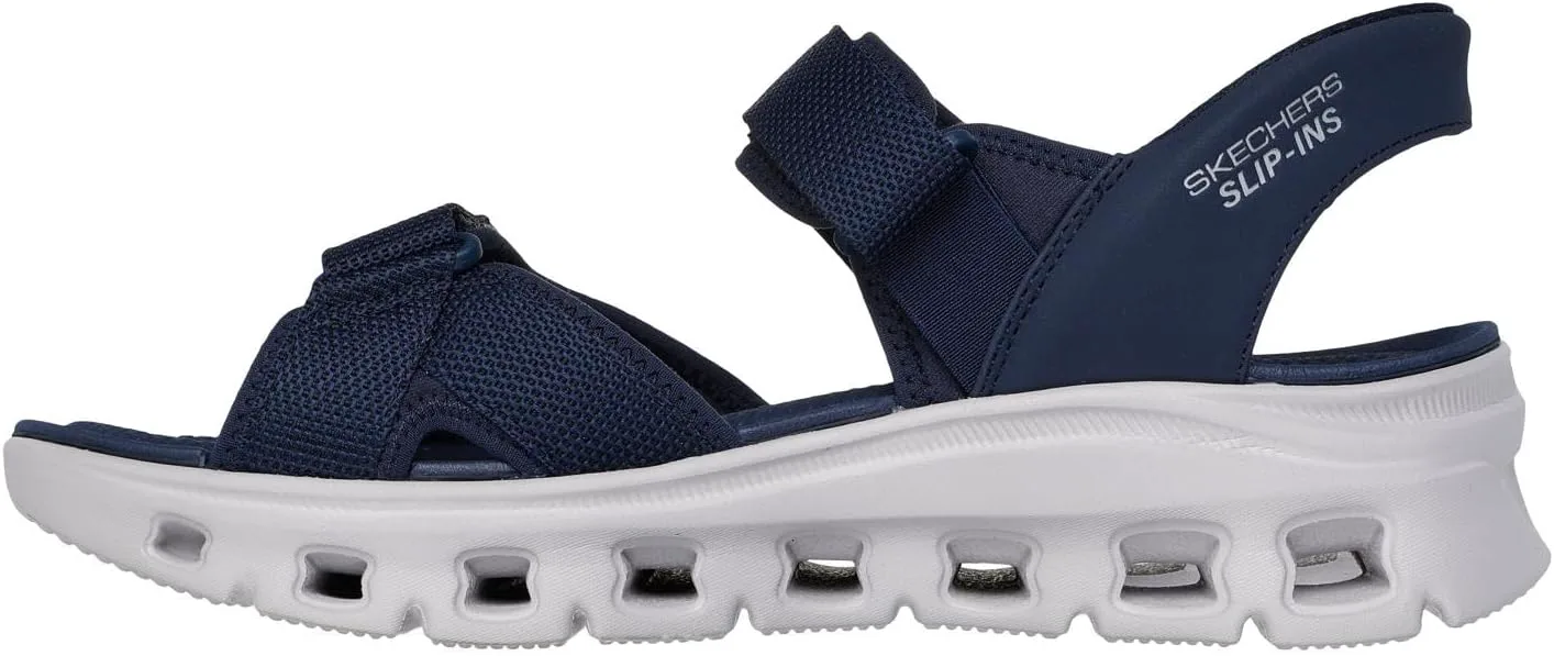 Мужские сандалии Skechers Glide-step Pro Salvo с легким надеванием без использования рук, темно-синий — фото 4