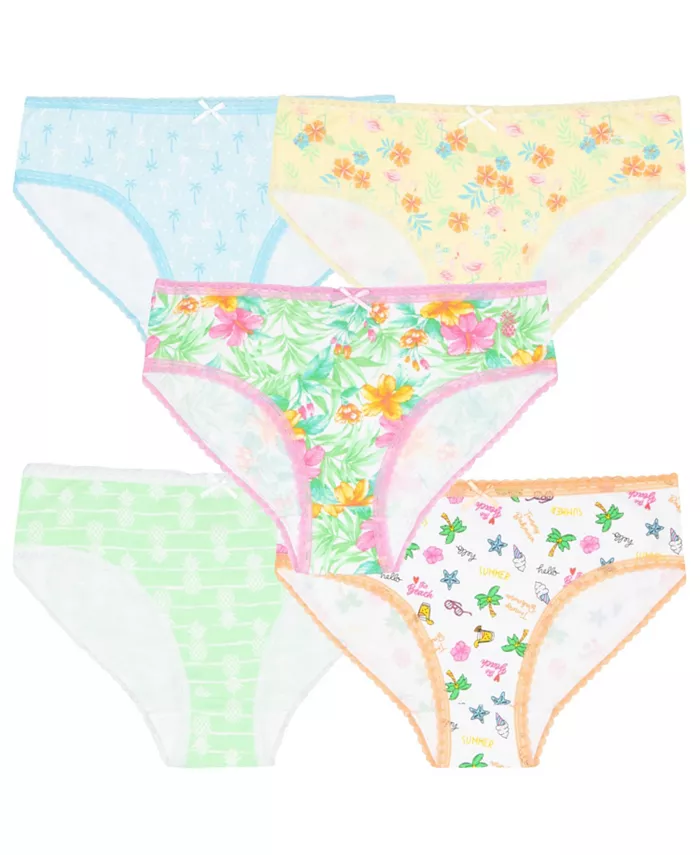 

Детские хлопковые трусики 5 штук Tommy Bahama, зеленый