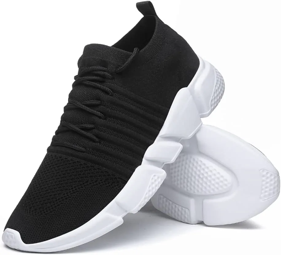 

Кроссовки GSLMOLN для мужчин и женщин, мода, унисекс, без шнурков, с носком из трикотажа, мягкой подошвой, дышащие, легкие, повседневные для ходьбы, черный