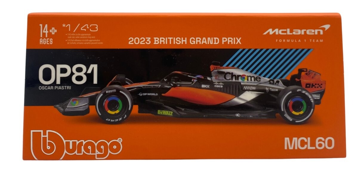 

McLaren MCL60 F1 2023 #81 Пиастри KASK BBurago 1:43