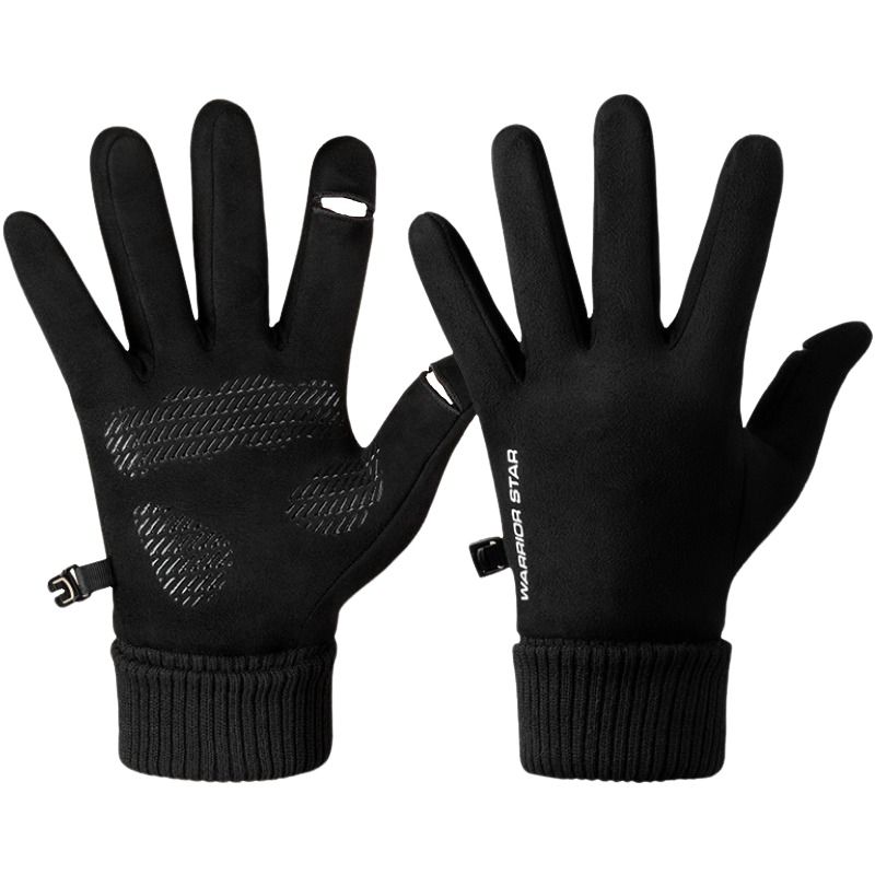 

WARRIOR Перчатки мужские, Premium Black[Fleece-Lined/Slip-Resistant/Finger-Friendly]