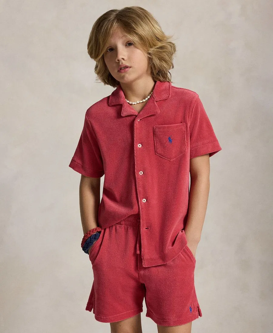 Детская футболка с коротким рукавом Terry Camp (8-20 лет) Polo Ralph Lauren, красный
