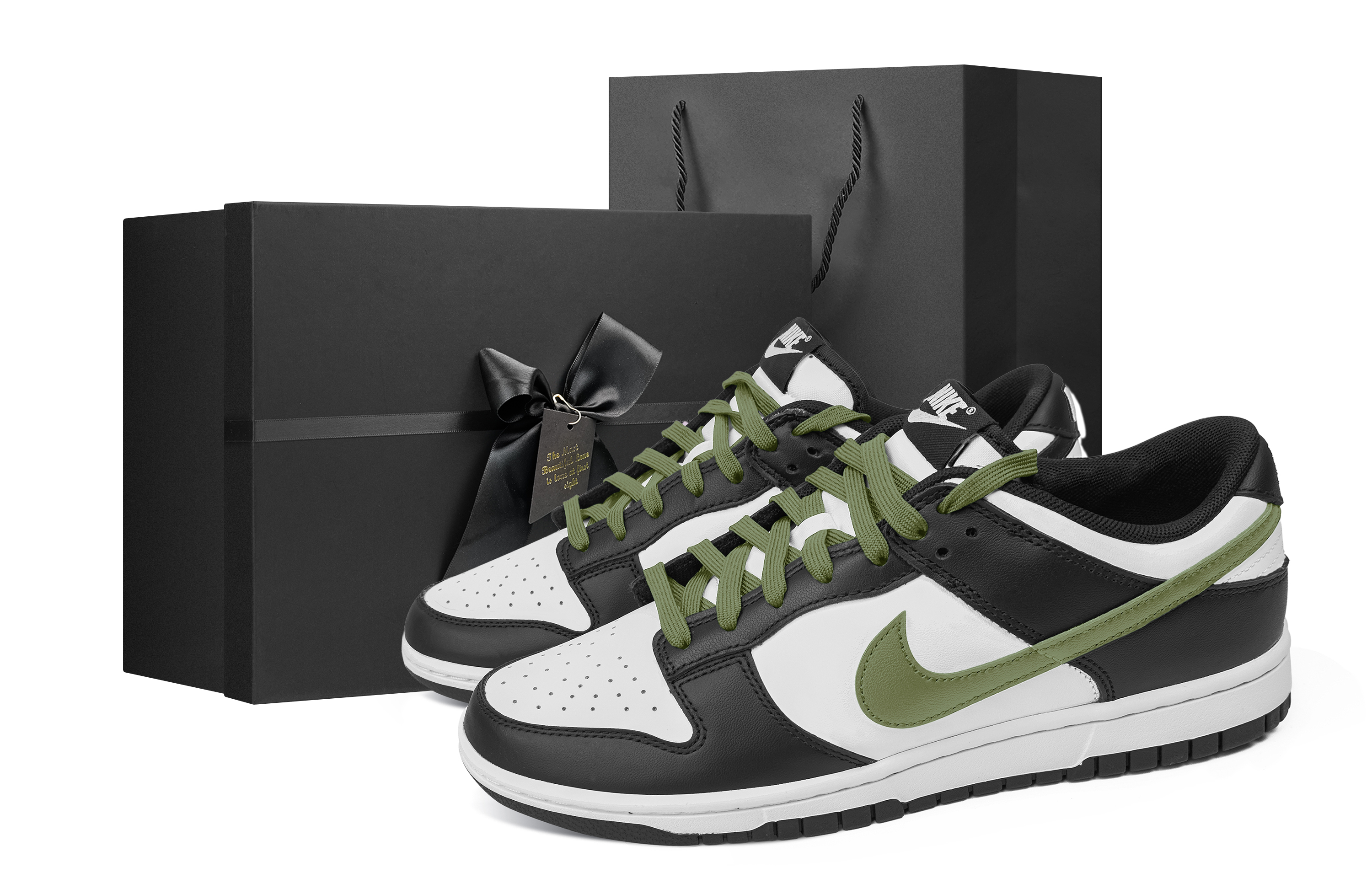 

Nike Кроссовки для скейтбординга Dunk Mist Forest-Premium Box с противоскользящей амортизацией и износостойкостью, мужские, зеленые