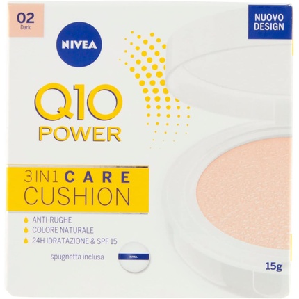 Q10 Plus Anti Age 3 в 1 Кушон для ухода за кожей 02 Темный Nivea — фото 3