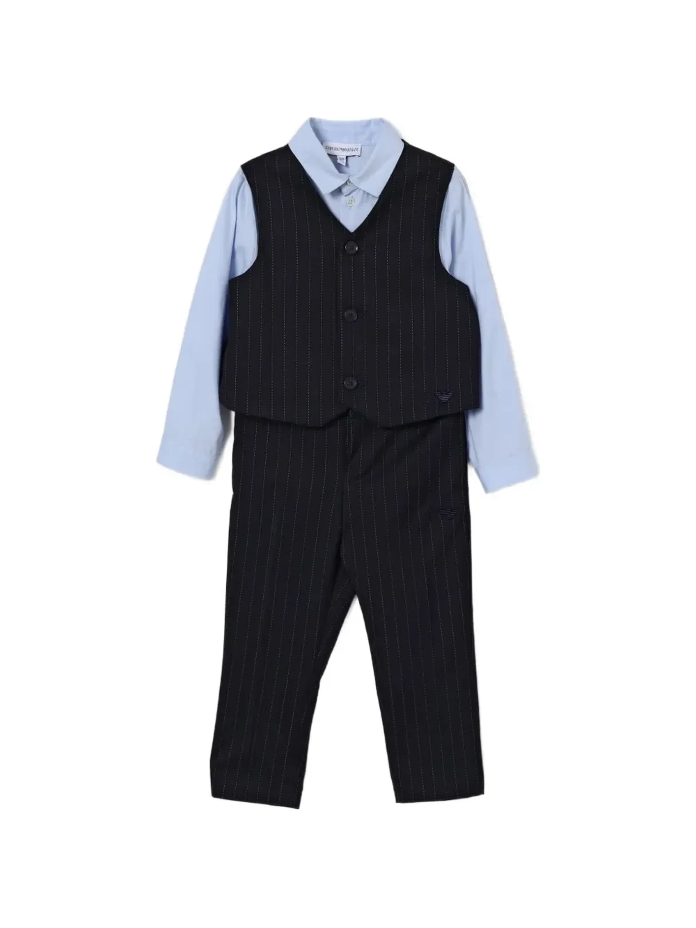 Детская одежда в тонкую полоску Emporio Armani Kids, синий