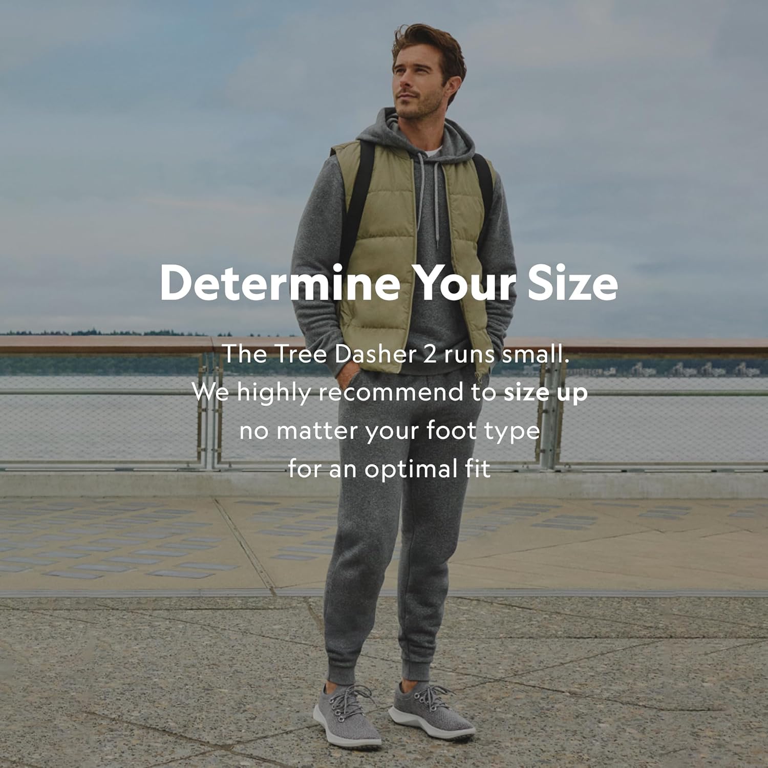 Мужские кроссовки Allbirds Tree Dasher 2 для активного бега и ходьбы, бежевый/кремовый — фото 4
