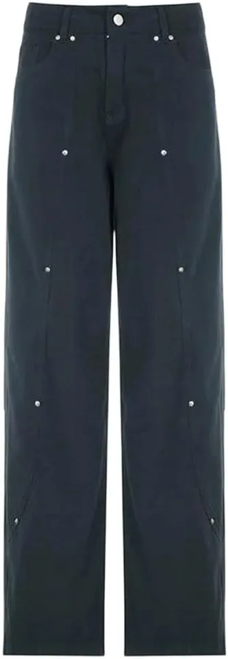 

Женские повседневные свободные джинсы Wide Leg с заклепками