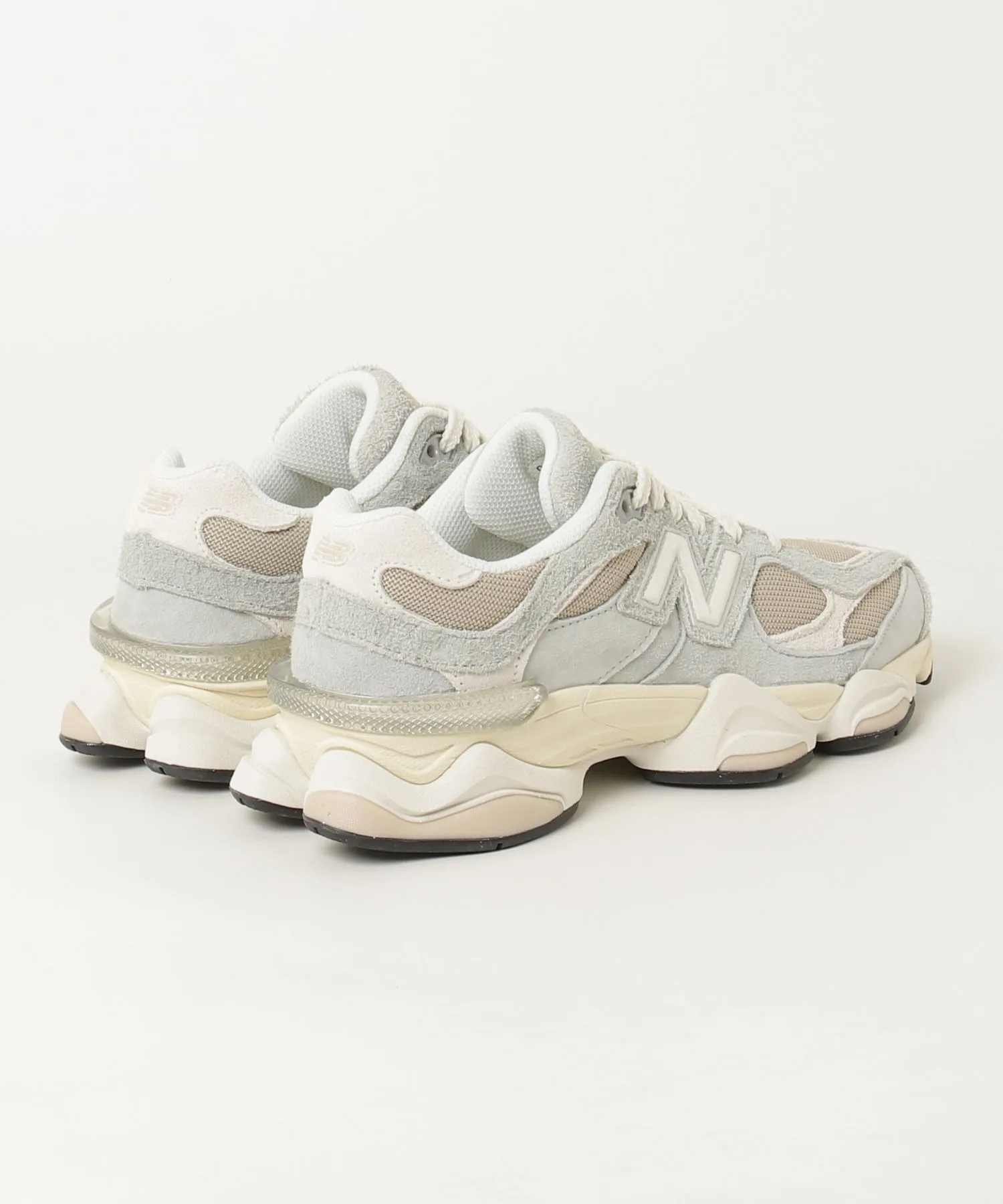 Унисекс кроссовки из натуральной кожи и сетки 90/60 New Balance серые — фото 3