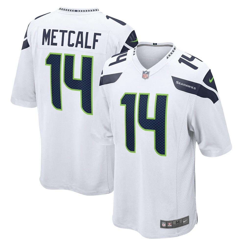 

Мужское белое игровое джерси Nike DK Metcalf Seattle Seahawks, цвет Sea White