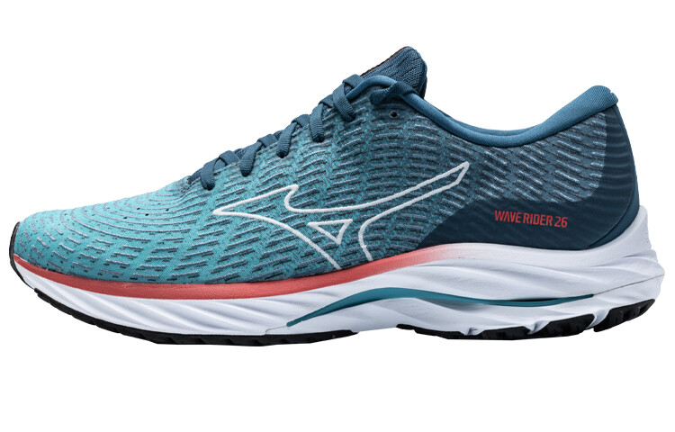 

Кроссовки Wave Rider 26 мужские с низким верхом, синие/красные Mizuno