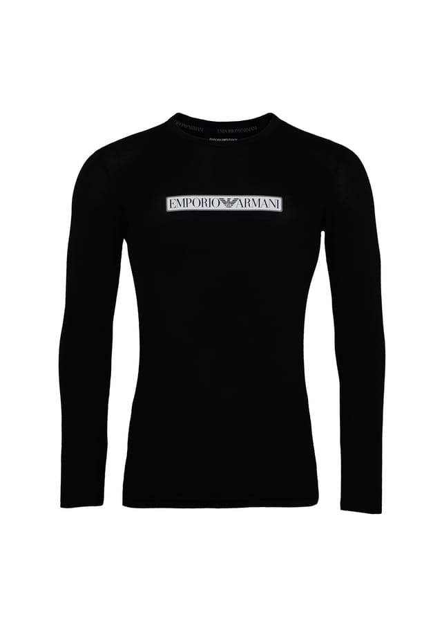 

Рубашка с длинными рукавами Emporio Armani, черный