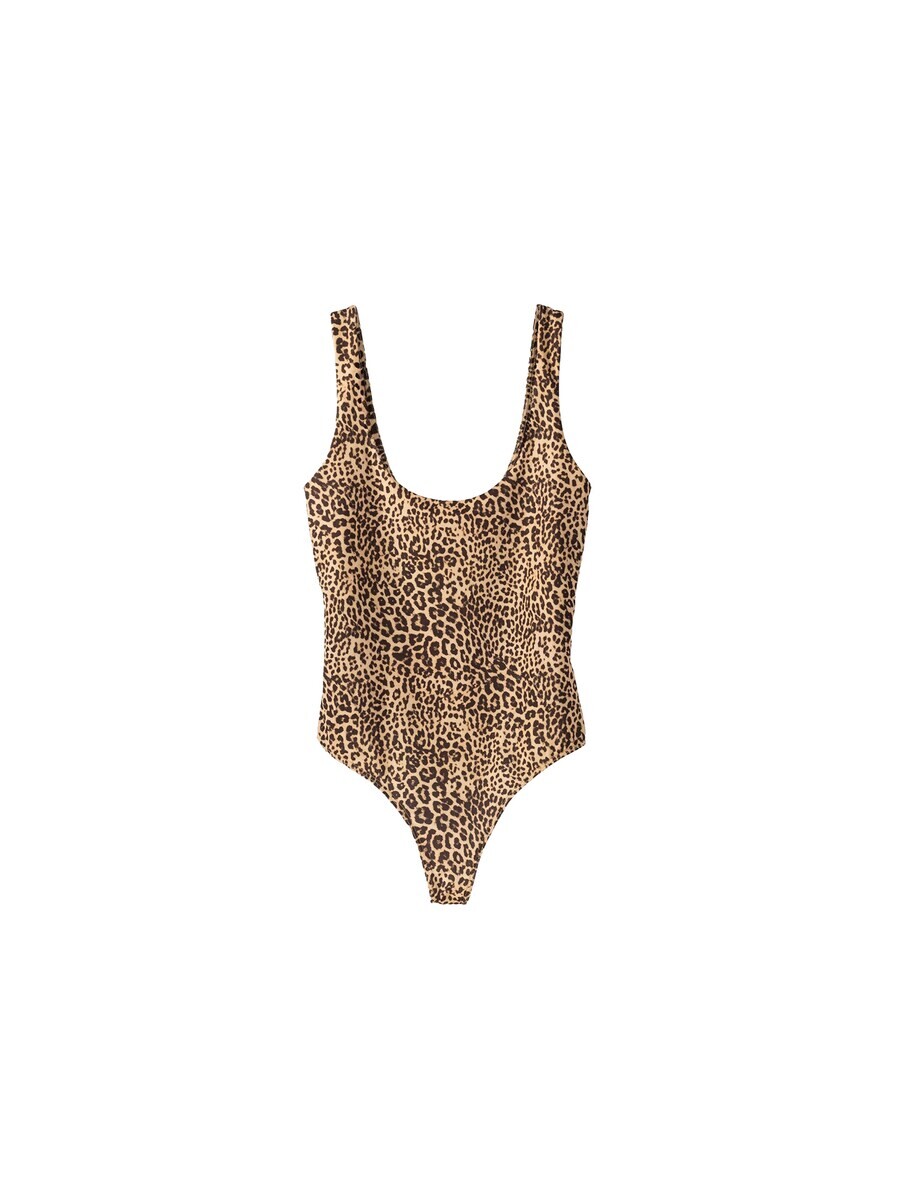 

Футболка Bershka Bodysuit, цвет Camel/Sand