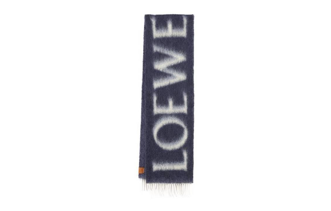 

Вязаный шарф женский синий LOEWE