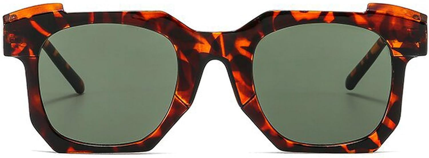 

Популярные квадратные солнцезащитные очки для женщин и мужчин, оливково-зеленая оправа, очки-пилот в стиле ретро, ​​простые солнцезащитные очки с защитой от УФ-излучения UV400 mincl, Leopard Green