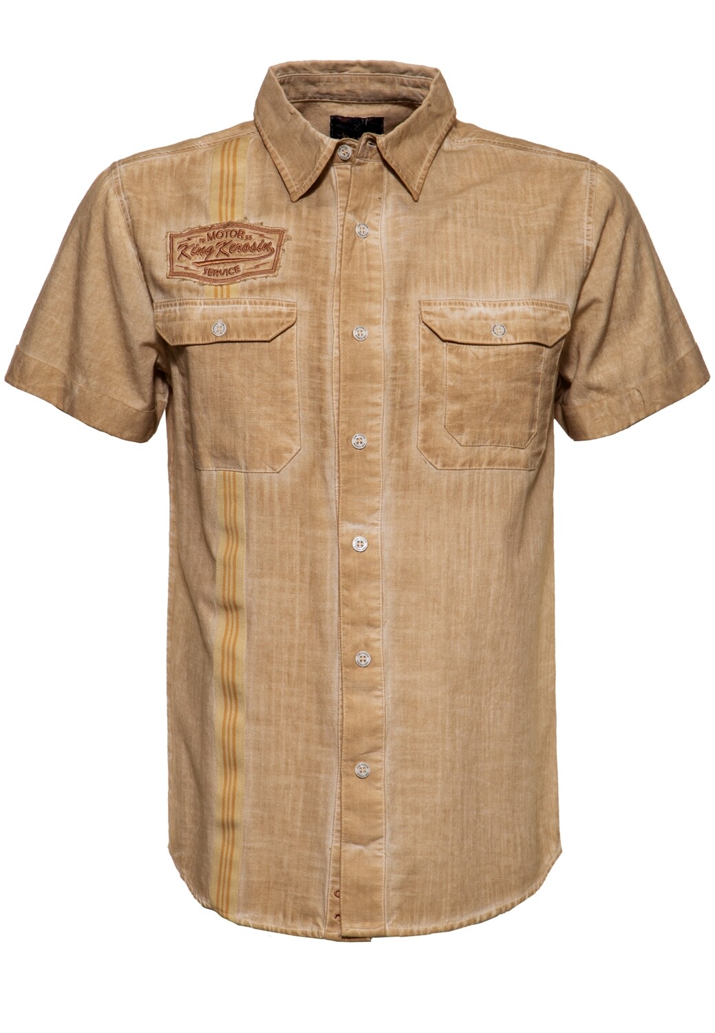 

Рубашка King Kerosin King Kerosin Kurzarm im Workwear Style Motor Service, цвет rostbraun