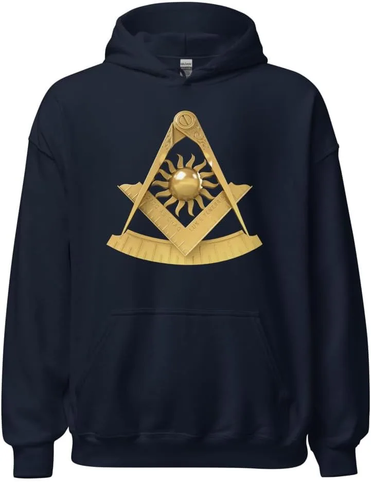 

Худи Past Master Jewel Emblem Masonic, Freemason Square & Compass, SM-5XL Vinson MFG