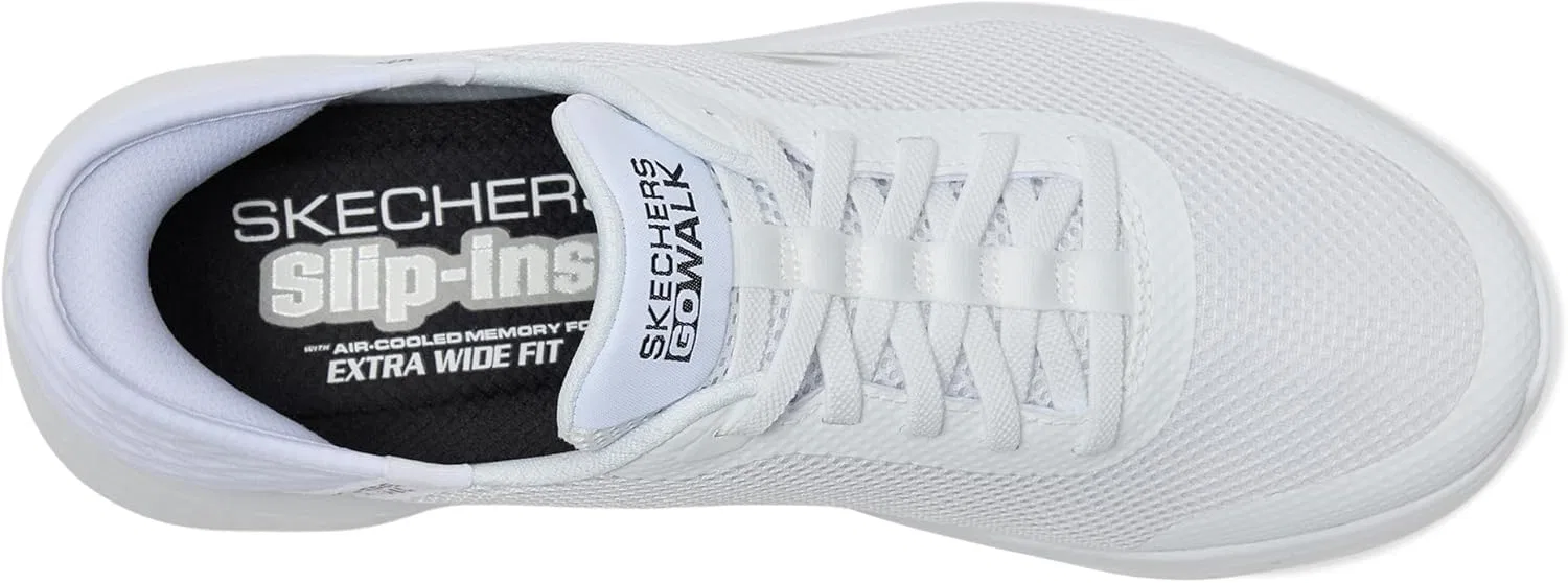 Кроссовки Skechers Men's Hands Free Slip-ins: Go Walk Flex Hands Up, White — фото 2