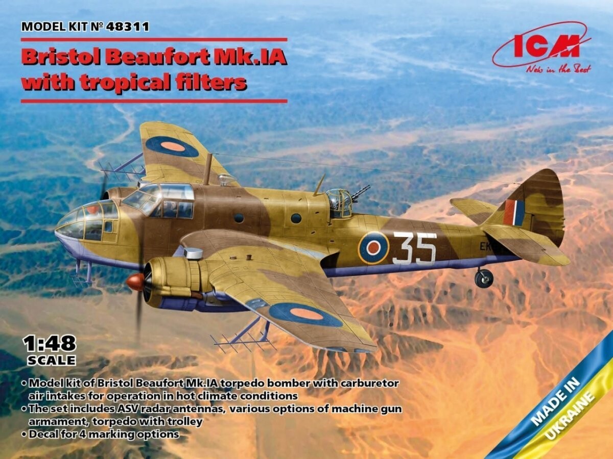 

ICM 48311 Bristol Beaufort Mk.IA с тропическим фильтром 1/48 Inna marka