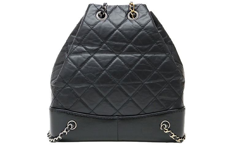 Сумка-рюкзак из кожи Gabrielle Cow Leather Backpack Trumpets Женская Чёрная CHANEL — фото 2