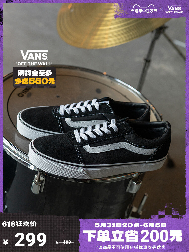 

Кроссовки мужские Vans Ward Classic Black Street Retro в стиле ретро, черный