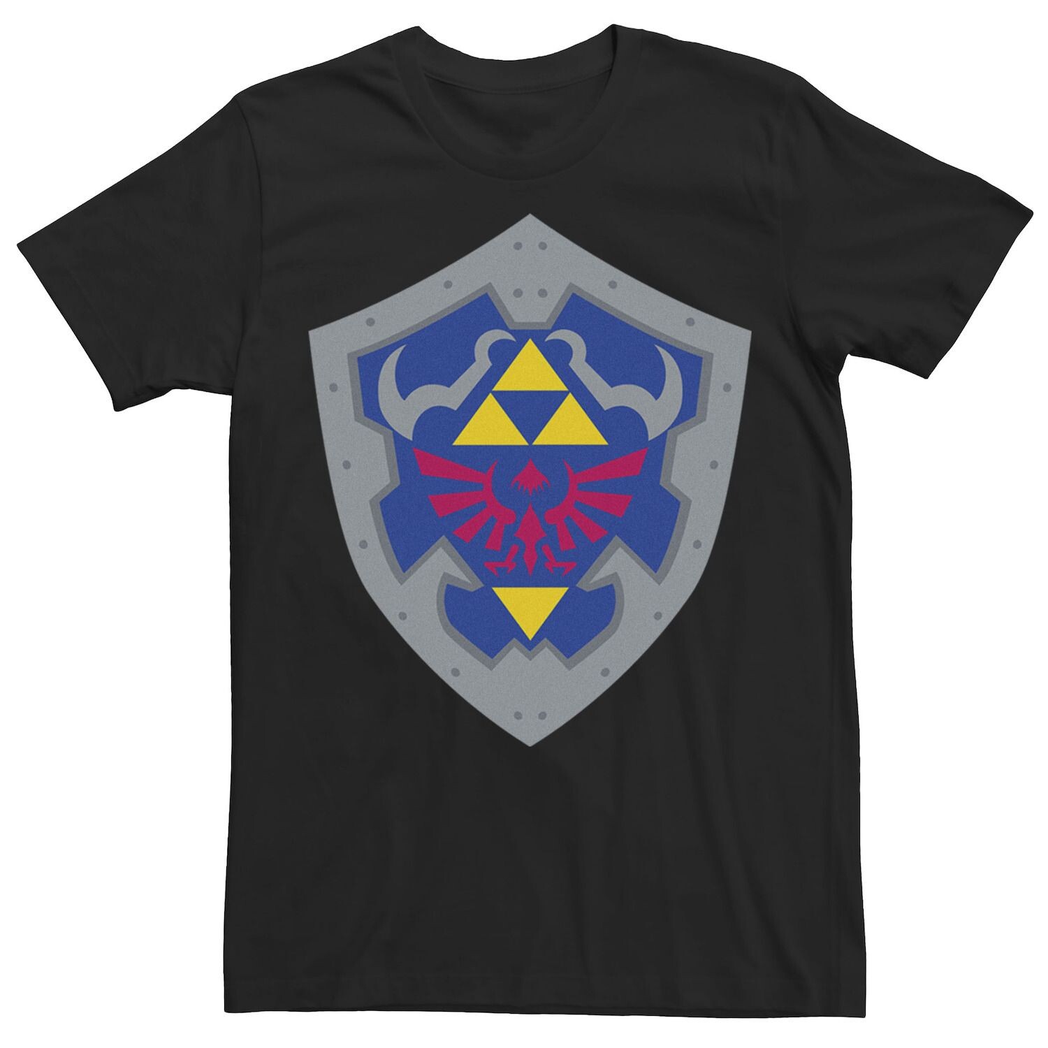 

Мужская простая футболка Nintendo Legend Of Zelda Hylian Shield Licensed Character